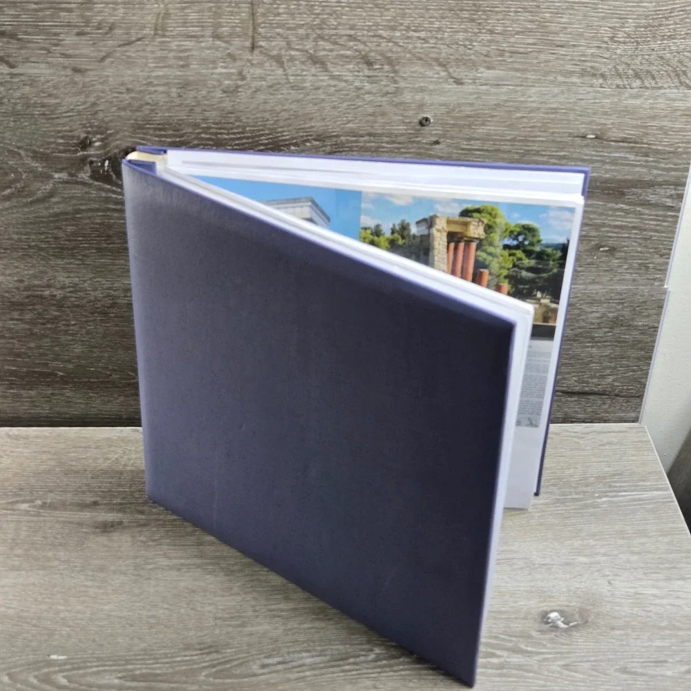Vintage‎ Padded Hardcover Photo Album Three Ring Binder Slip Memory Book Purple